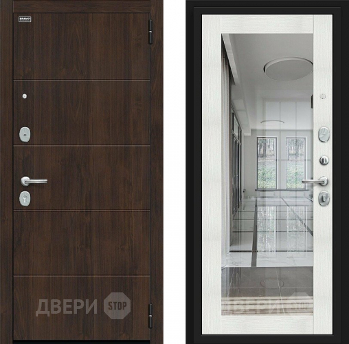 Входная металлическая Дверь Bravo Флэт Kale Almon/Bianco Veralinga