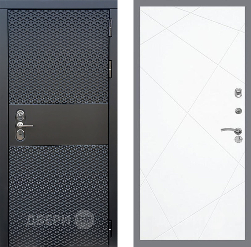 Входная металлическая Дверь Стоп БЛЭК CISA ФЛ-291 Силк Сноу