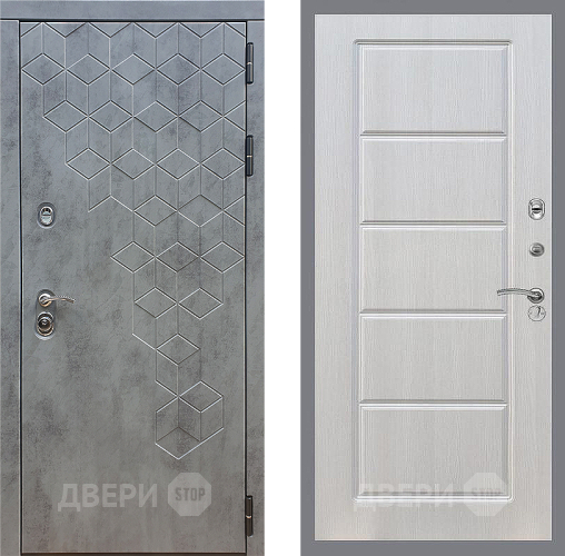 Входная металлическая Дверь Стоп БЕТОН ФЛ-39 Лиственница беж
