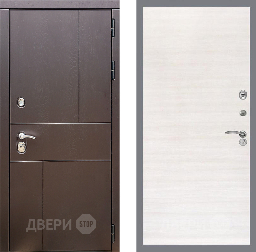 Входная металлическая Дверь Стоп УРБАН Гладкая Акация светлая