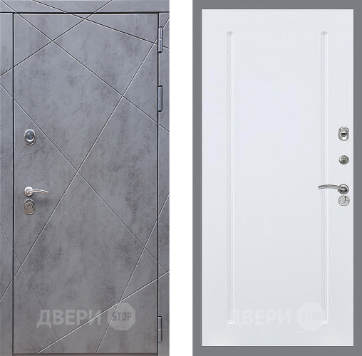 Входная металлическая Дверь Стоп Лучи ФЛ-68 Силк Сноу