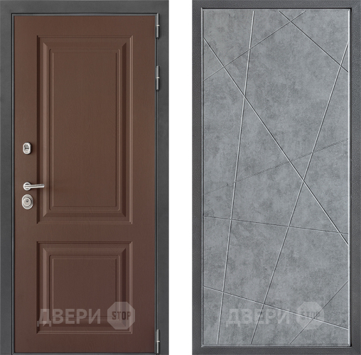 Входная металлическая Дверь Дверной континент ДК-3/729 ФЛ-655 Бетон серый