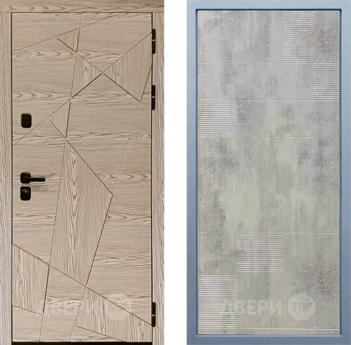 Входная металлическая Дверь Дива МД-97/1 Д-4 Бетон темный