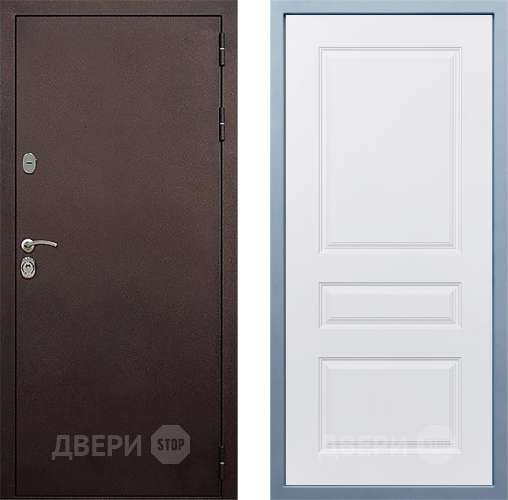 Дверь Дива МД-40 Медь Д-13 Белый