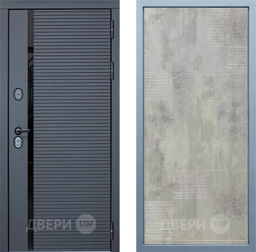 Входная металлическая Дверь Дива МХ-45 STR Д-4 Бетон темный