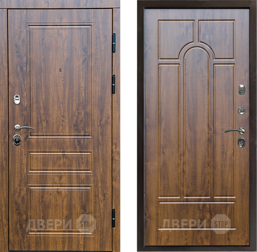 Входная металлическая Дверь Престиж Классика Дуб Арка Дуб