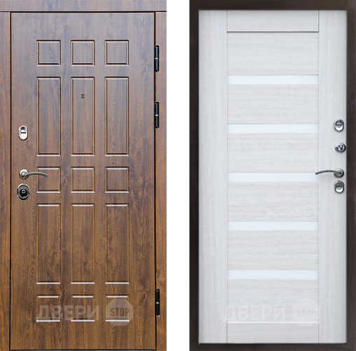 Входная металлическая Дверь Престиж Стандарт Царга Лиственница белая