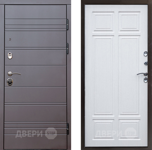 Входная металлическая Дверь Престиж Линия Браун Премиум Лиственница белая