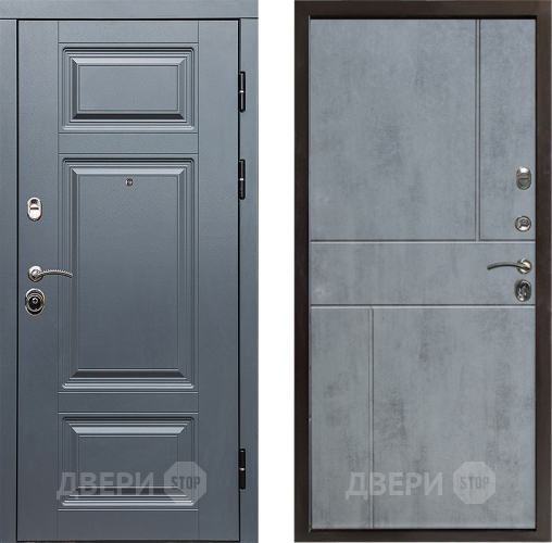Входная металлическая Дверь Престиж Премиум Горизонт Бетон темный