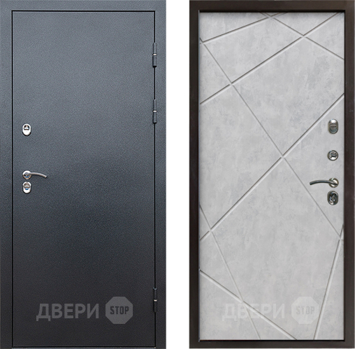 Входная металлическая Дверь Престиж TERMO с терморазрывом Снегирь Серебро Лучи Бетон светлый