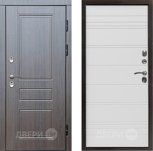 Входная металлическая Дверь Престиж TERMO с терморазрывом Классика Line Белый