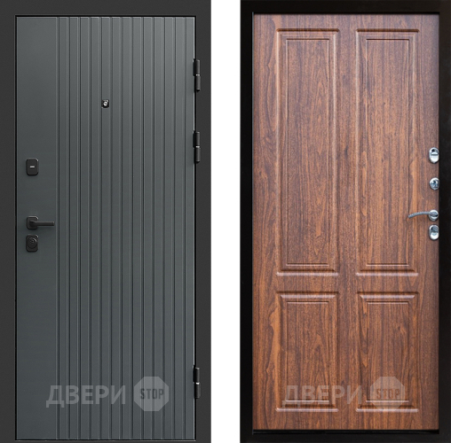 Входная металлическая Дверь Престиж Tvist Grey Премиум Орех светлый