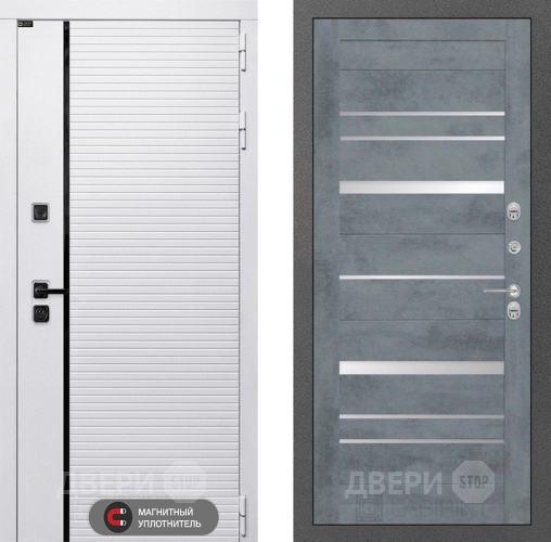 Входная металлическая Дверь Лабиринт (LABIRINT) Royal 20 Бетон темный