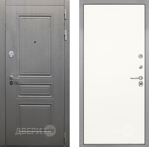 Дверь Интекрон (INTECRON) Брайтон Графит Гладкая Слоновая кость