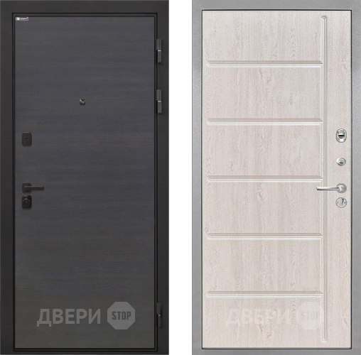 Входная металлическая Дверь Интекрон (INTECRON) Профит Black Эковенге ФЛ-102 Сосна белая