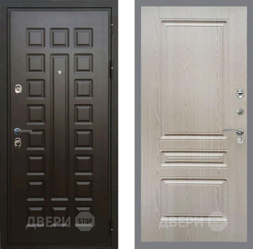 Входная металлическая Дверь Рекс (REX) Премиум 3к FL-243 Беленый дуб