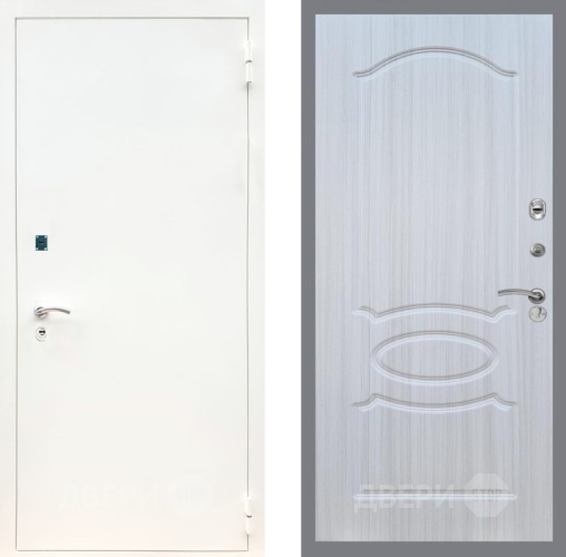 Дверь Рекс (REX) 1А Белая шагрень FL-128 Сандал белый