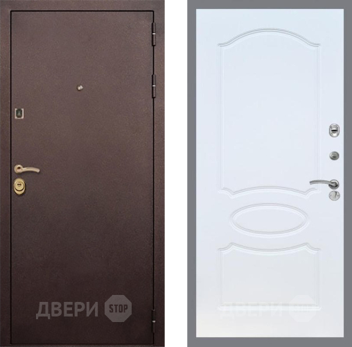 Входная металлическая Дверь Рекс (REX) Лайт 3К FL-128 Белый ясень