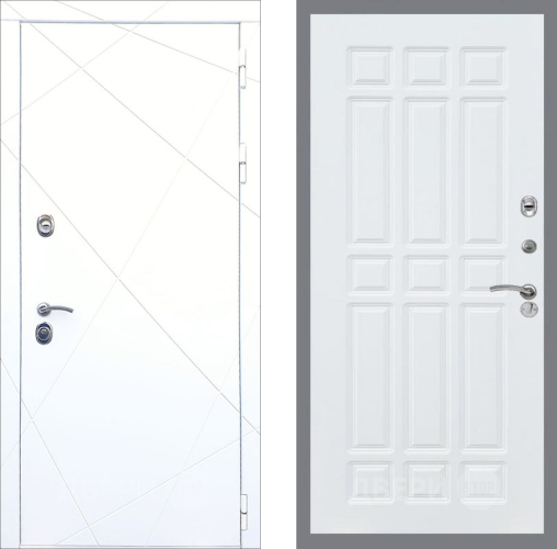 Входная металлическая Дверь Рекс (REX) 13 Силк Сноу FL-33 Силк Сноу