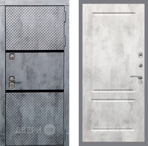 Входная металлическая Дверь Рекс (REX) 15 Бетон Темный FL-117 Бетон светлый
