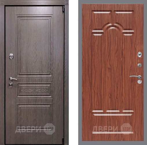 Входная металлическая Дверь Рекс (REX) Премиум-S FL-58 орех тисненый