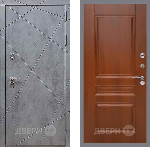 Входная металлическая Дверь Рекс (REX) 13 Бетон Темный FL-243 Итальянский орех