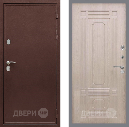 Входная металлическая Дверь Рекс (REX) 5 металл 3 мм FL-2 Беленый дуб