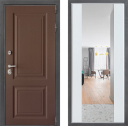 Дверь Дверной континент ДК-3/729 ФЛЗ-1 Зеркало Белое дерево 960х2050 мм