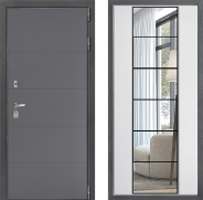 Дверь Дверной континент ДК-3/649 ФЛЗ-2 Зеркало Белый софт 860х2050 мм