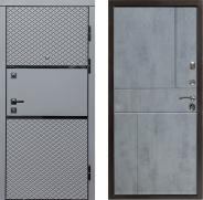 Дверь Престиж Ромб Горизонт Бетон темный