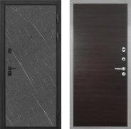 Дверь Интекрон (INTECRON) Профит Black Гранит Лава Оникс Гладкая Эковенге поперечный