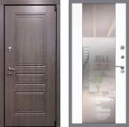 Дверь Рекс (REX) Премиум-S СБ-16 Зеркало Силк Сноу 960х2050 мм