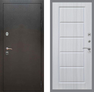 Дверь Рекс (REX) 5 Серебро Антик FL-39 Сандал белый